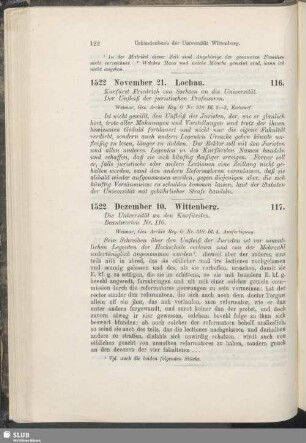 117. 1522, Dezember 10. Wittenberg