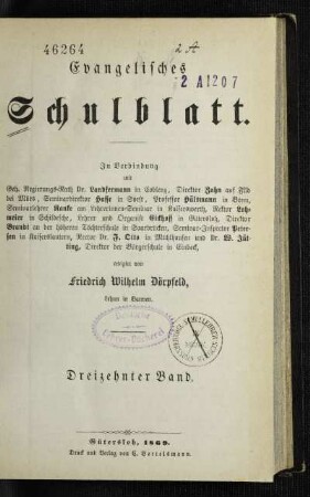 13: Evangelisches Schulblatt - 13.1869