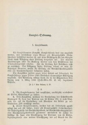 Kanzlei-Ordnung.