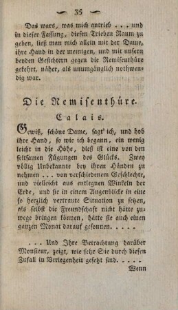 Die Remisenthüre. Calais