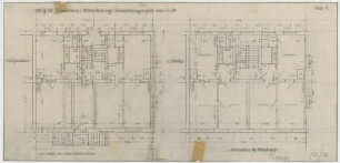 Fischer, Theodor; München; Bayerische Geschützwerke - Erweiterung Verwaltungsgebäude (Grundriss EG,Grundriss 1. OG)