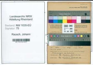 Entnazifizierung Johann Rausch , geb. 20.06.1889 (Maschinist)