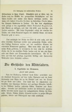 Die Geschichte des Mittelalters