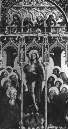 Erfurt, Reglerkirche St. Augustinus, Hochaltar, erste Wandlung, rechter Innenflügel: Christi Himmelfahrt