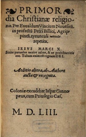 Primordia christianae religionis