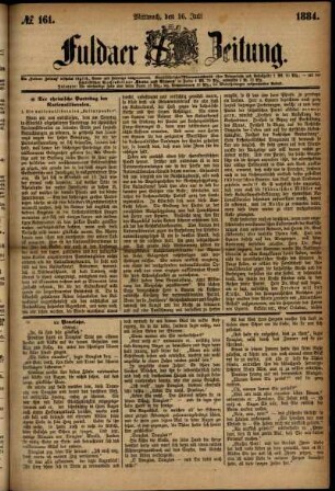 Ausgabe vom Mittwoch, den 16. Juli 1884.