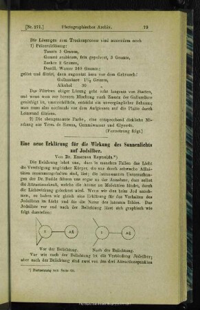 Eine neue Erklärung für die Wirkung des Sonnenlichts auf Jodsilber