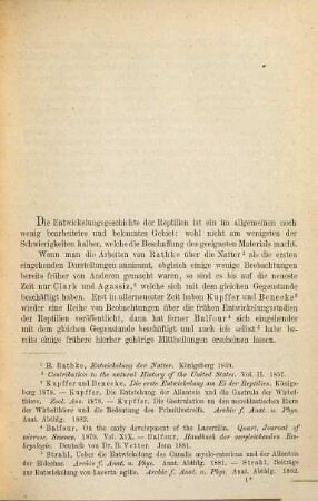 Beiträge zur Entwicklung der Reptilien