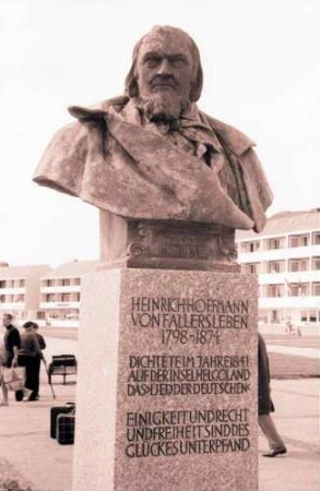 Helgoland: Büste, Heinrich Hoffmann von Fallersleben