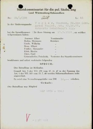 Vogler, Therese