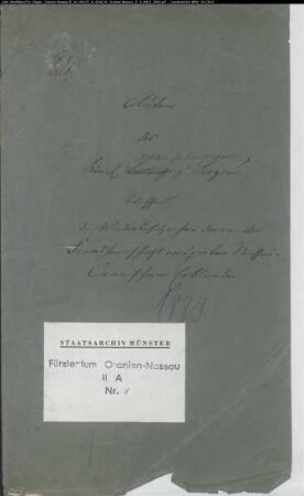 Proklamation des Prinzen Wilhelm Friedrich von Oranien-Nassau über die Wiederinbesitznahme der nassauischen Länder durch das Haus Oranien (Druck)