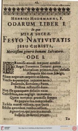 Odarum Liber I
