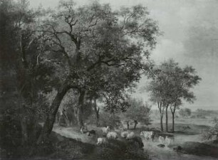 Landschaft mit Viehherde