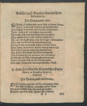 H. Dan. Heinsius sein Lateinischer Liebsschertz in Teutsche Reime ...