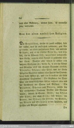 Von der alten nordischen Religion