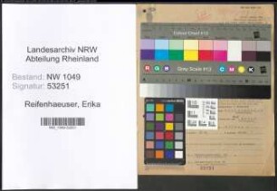 Entnazifizierung Erika Reifenhaeuser , geb. 13.03.1915 ()