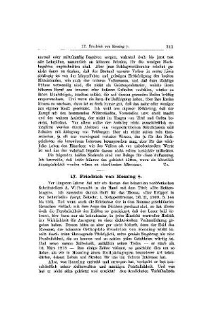 Nachruf : Friedrich von Hessing ; [Mitteilungen]