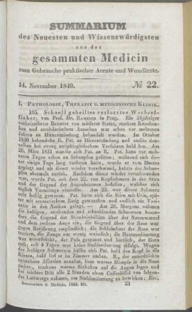 14. November 1840. No. 22.