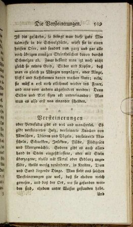 Versteinerungen.