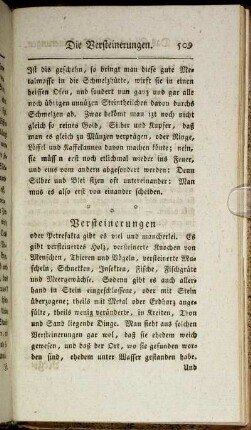 Versteinerungen.