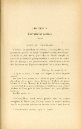 Chapitre X. L'affaire de Kouldja (Suite)