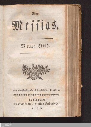 Vierter Band: Der Meßias
