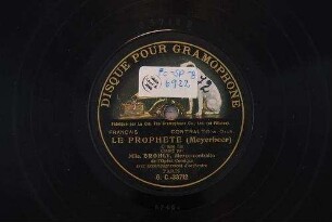 Le prophete : O mon fils / (Meyerbeer)