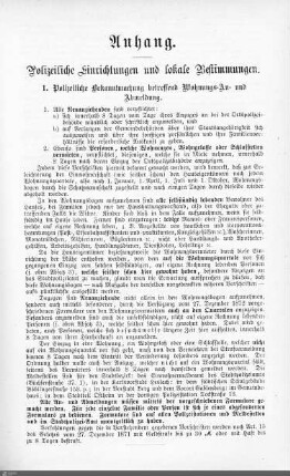 Polizeiliche Bestimmungen