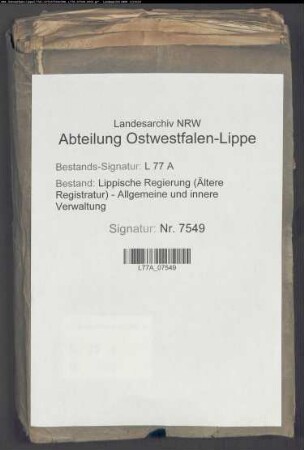Berichte über spezielle Verhandlungen mit Bundesversammlung zu Frankfurt