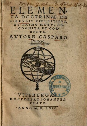 Elementa doctrinae de circulis coelestibus & primo motu