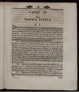 Caput IV. De Dativa Tutela