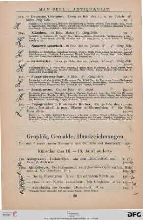 Graphik, Gemälde, Handzeichnungen (Nr. 330-623)