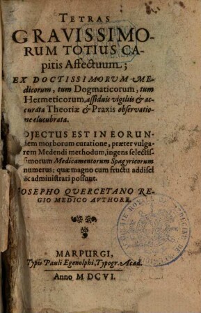 Tetras Gravissimorum Totius Capitis Affectuum ...