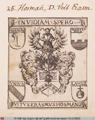 Wappen des Veit Erasmus Hosmann