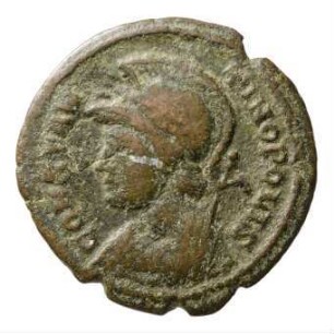 Münze, Follis, Aes 4, 330 - 331 n. Chr.