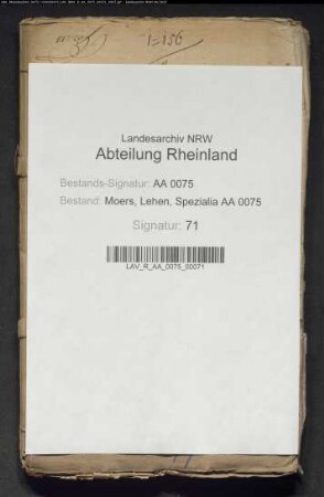 Nichtadlige Belehnung betr. Ryssward, eine Weide zu Friemersheim