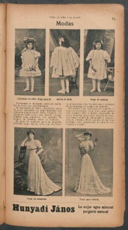 Modas : Para la niña y la mujer