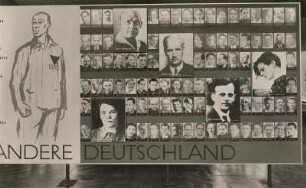 Sachsenhausen (Oranienburg-Sachsenhausen). Gedenkstätte und Museum Sachsenhausen. Gedenkhalle des antifaschistischen Kampfes der Nationen. Deutsche Abteilung. Tafel: Das andere Deutschland