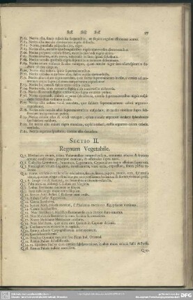 Sectio II. Regnum Vegetabile