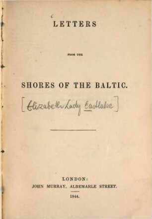 Letters from the shores of the Baltic