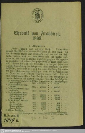 1899: Chronik von Frohburg und Umgebung