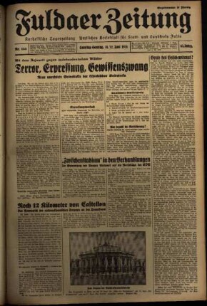 Ausgabe vom Samstag, den 11. Juni 1938.