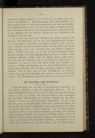 42. Pyrrhus und Fabricius.