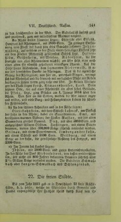 22. Die freien Staedte
