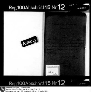 Verpachtung des zum Allodial-Nachlass Bischof Ernst Augusts II. gehörenden beim Osnabrücker Schloss belegenen Kaiser- oder Frankenhofes