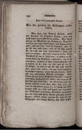 Fünf und zwanzigstes Kapitel. Von der Heilung der Blähungen insbesondre.