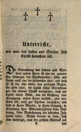 Betrachtungen über das Leiden und Sterben Unsers Herrn Jesu Christi : Zur Erbauung für nachdenkende Christen. Ausgezogen aus J. M. Sailers vollständigen Gebet und Lesebuche