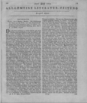 Encke, J. F.: Die Entfernung der Sonne von der Erde aus dem Venusdurchgange von 1761 hergeleitet. Gotha: Becker 1822