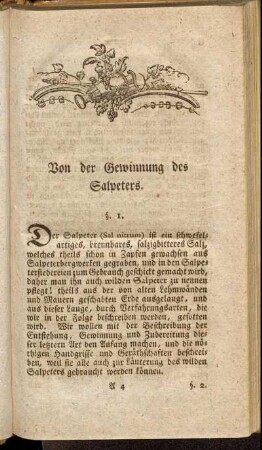Von der Gewinnung des Salpeters.