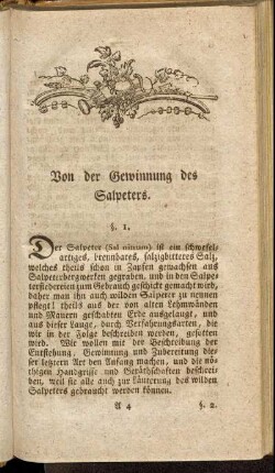 Von der Gewinnung des Salpeters.